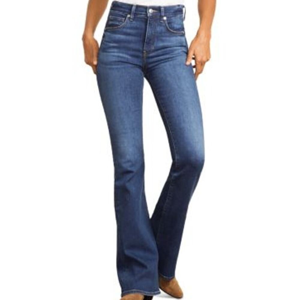 Veronica Beard Beverly Skinny Flare High Rise Jean Bright Blue Women's 26 NWOT